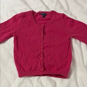 GAP Baby Hot Pink Knit Crewneck Cardigan